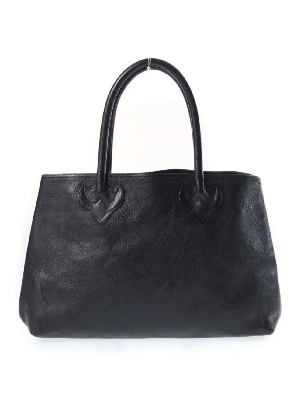 Chrome Hearts Snp BS Fluer Patch Tote Double Snap BS Flare Leather Black